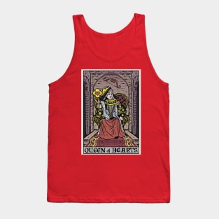 Queen of Hearts Tarot Card Valentines Day Tank Top